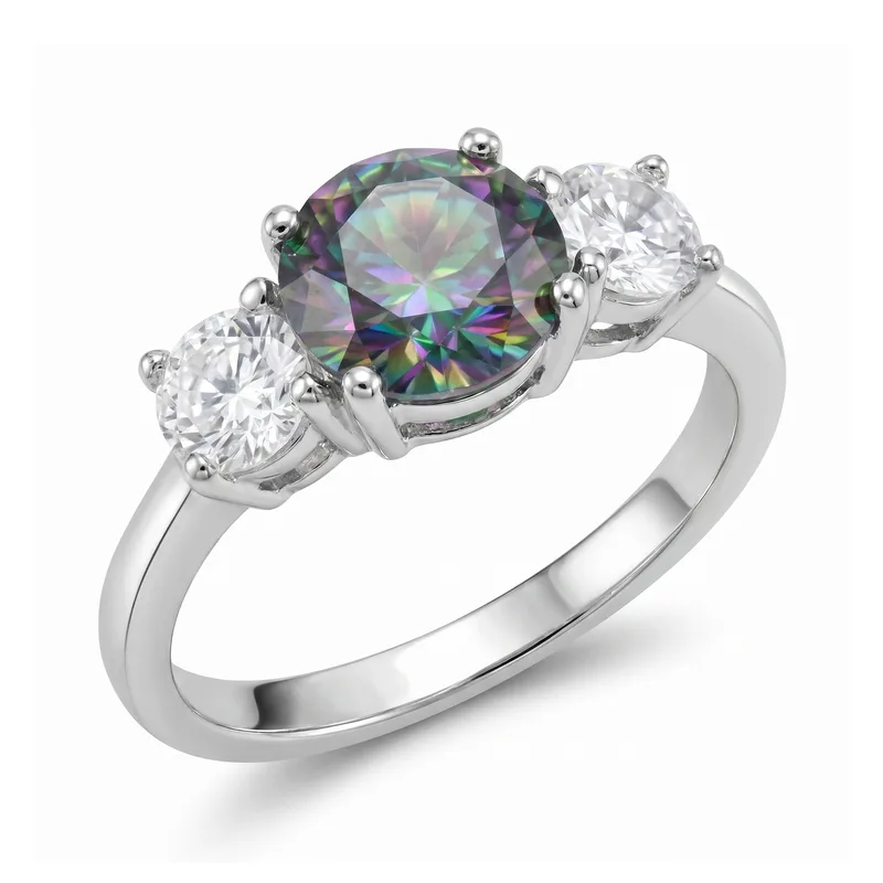 Δαχτυλίδι Σειρέ με Moissanite Diamonds από Ασήμι DX2797