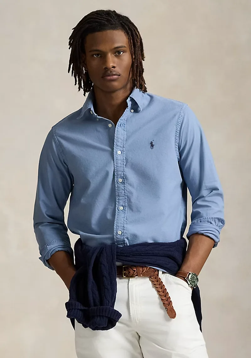 Polo Ralph Lauren Πουκάμισο Oxford - 710805564 060 Channel Blue