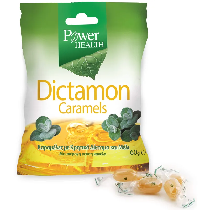 Power Health Dictamon Caramels Καραμέλες για το Βήχα από Κρητικό Δίκταμο & Μέλι 60gr