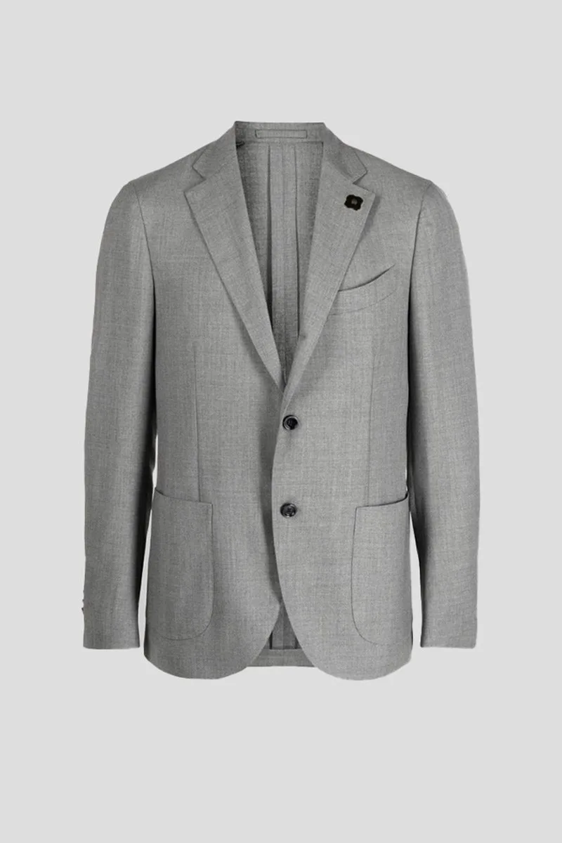 LARDINI Ανδρικό Γκρι Single Breasted Blazer
