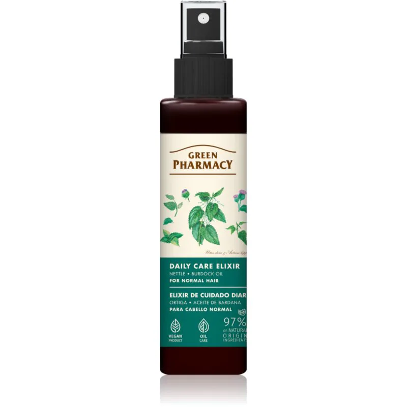 Green Pharmacy Nettle & Burdock oil Elixir ορός για κανονικά μαλλιά 150 ml