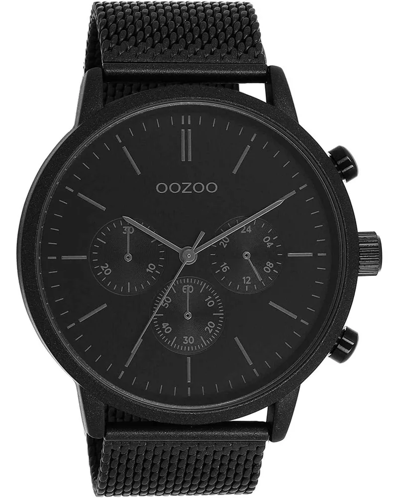 OOZOO Timepieces - C11204, Black case with Metal Bracelet