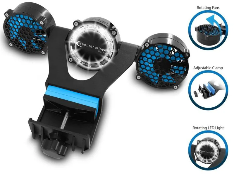 ανεμιστήρας ψησταριάς με 12 led technical pro