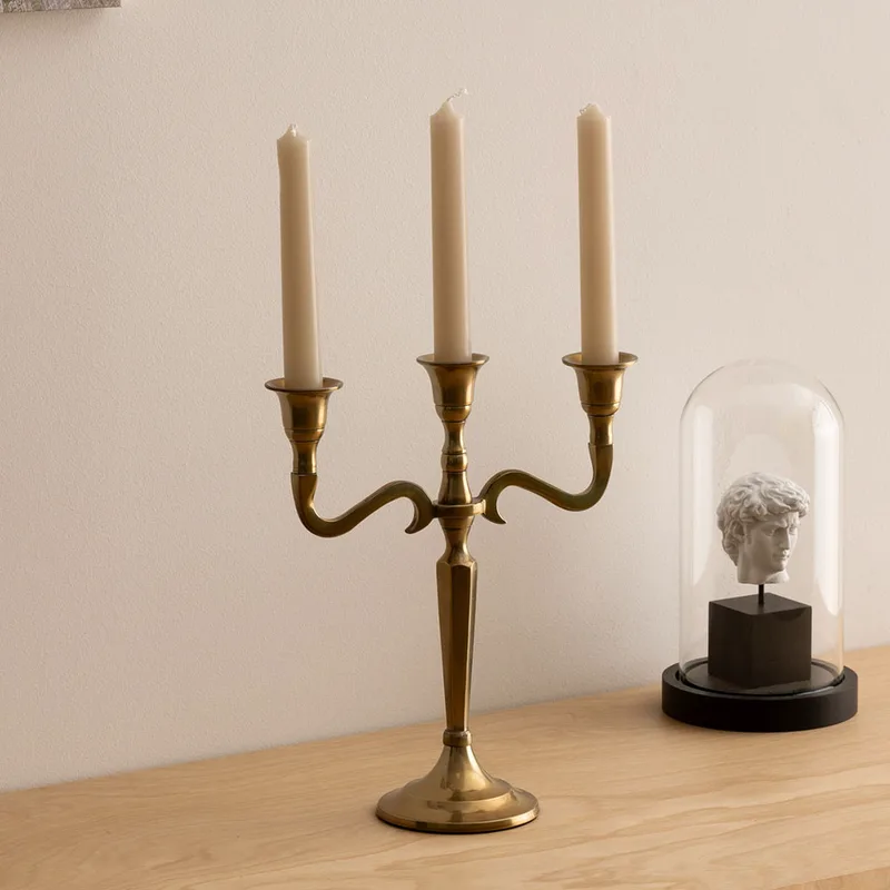 Κηροπήγιο 3 Θέσεων (22.5x9.1x26.5) A-S Candle Holder Χρυσό 123154A