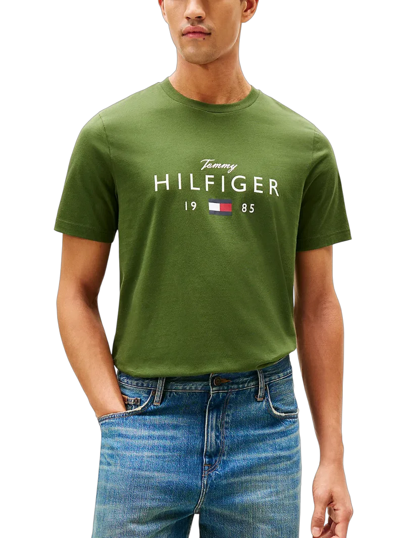 Ανδρικό T-shirt Πράσινο Tommy Hilfiger MW0MW41455-L01