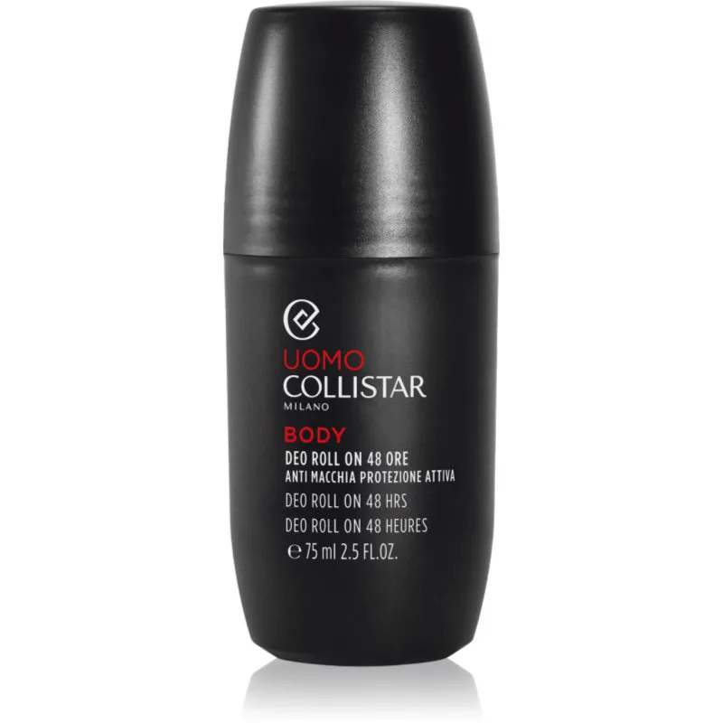 Collistar Uomo 48 Hours Deo Roll On κρεμμώδες αποσμητικό ρολλ-ον για άντρες 75 ml