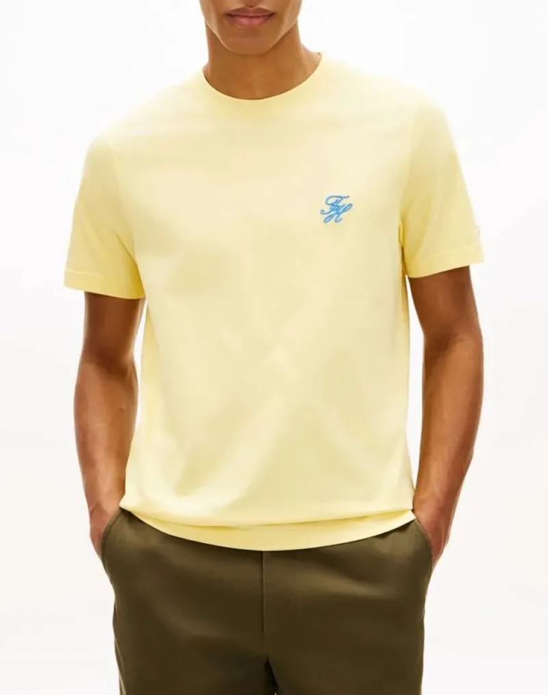 TOMMY HILFIGER SCRIPT MONOGRAM SWIMSHOP TEE MW0MW43066-ZF0 LightYellow