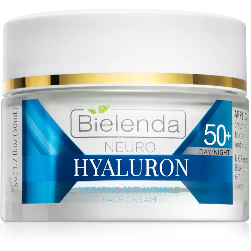 Bielenda Neuro Hyaluron ενυδατική κρέμα προσώπου μέρα και βράδυ 50+ 50 ml