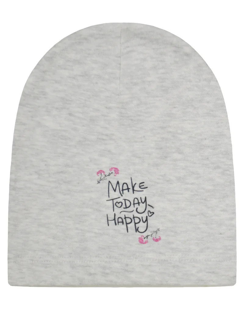 Σκούφος με τύπωμα Make Today Happy | ΕΚΡΟΥ ΜΕΛΑΝΖΕ