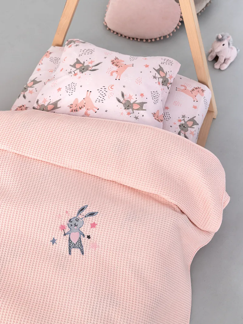 Κουβέρτα Πικέ Κούνιας Baby Blankets 100X150 CANDY PINK