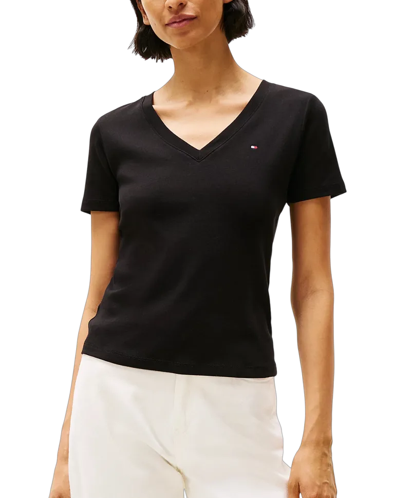 Γυναικείο T-shirt Μαύρο Tommy Hilfiger WW0WW40584-BDS