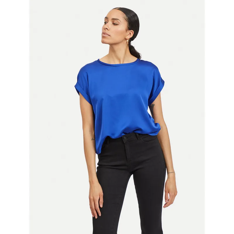 Vila T-Shirt Ellette 14059563 Μπλε Regular Fit