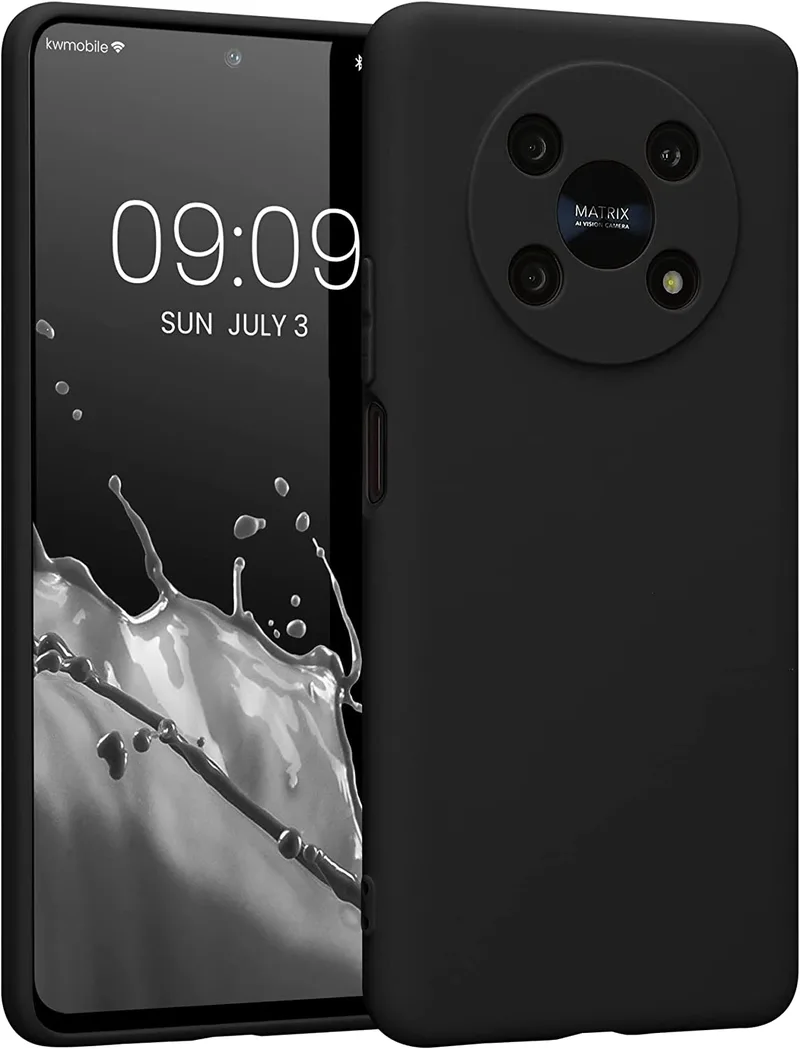 KWmobile Θήκη Σιλικόνης Honor Magic4 Lite με Πλαίσιο Κάμερας - Black Matte (58580.47)