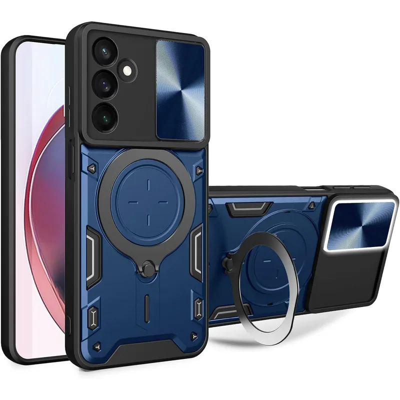 Θήκη Shockproof Ringstand Slide Camera Blue Samsung Galaxy A27