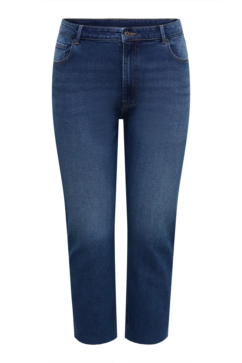 Jean παντελόνι 7/8 σε denim blue χρώμα
