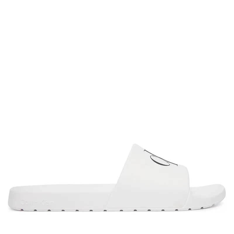 Παντόφλες Calvin Klein 3 Slide Molded Eva HM0HM02335 Λευκό
