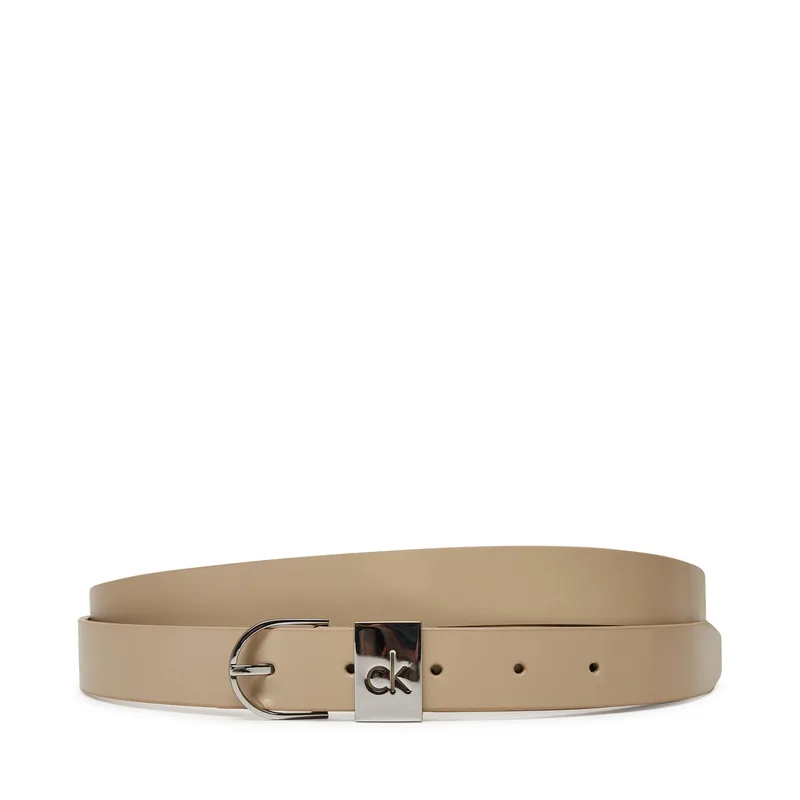 Ζώνη Γυναικεία Calvin Klein Ck Loop Rnd Buckle 2.5_Smooth K60K612936 Μπεζ