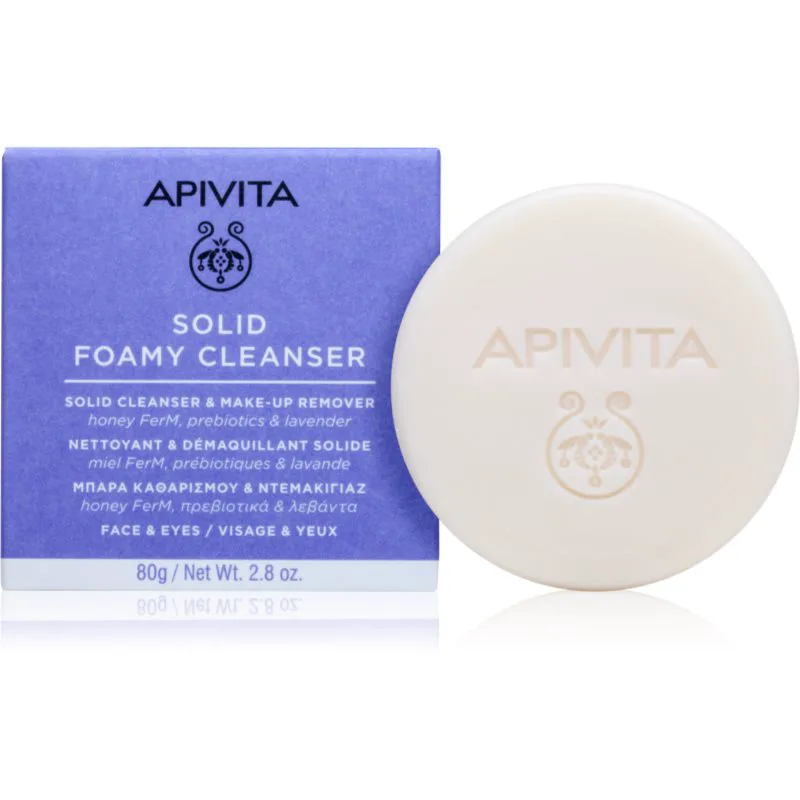 Apivita Cleansing Solid Foamy Cleanser καθαριστικό στερεό σαπούνι με ενυδατικό αποτέλεσμα 80 γρ