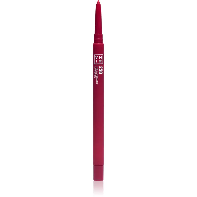 3INA The Automatic Lip Pencil μολύβι περιγράμματος για τα χείλη απόχρωση 250 - Wine red 0.35 γρ