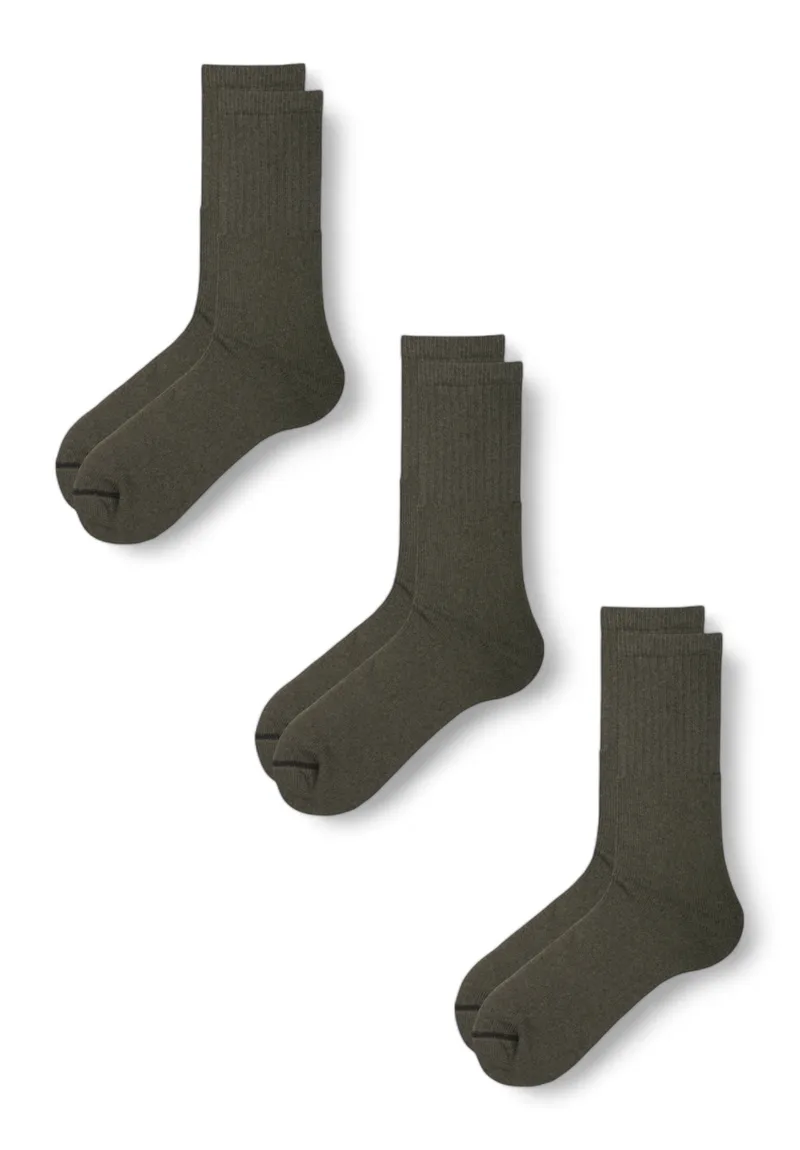 Κάλτσες ανδρικές αθλητικές "Sporty" K-Socks 3 Τεμ. K05004-Χακί