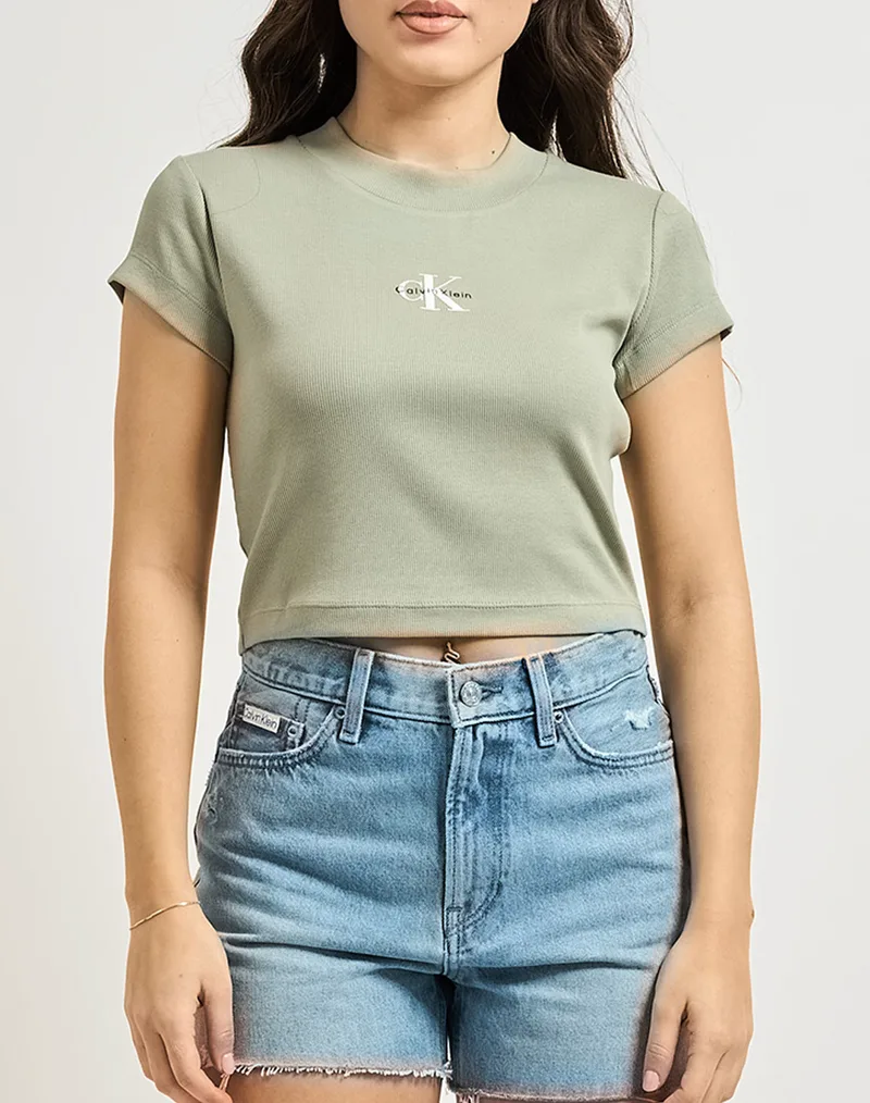 CALVIN KLEIN JEANS MONOGRAM BABY TEE LV047AB802-PEZ MintGreen