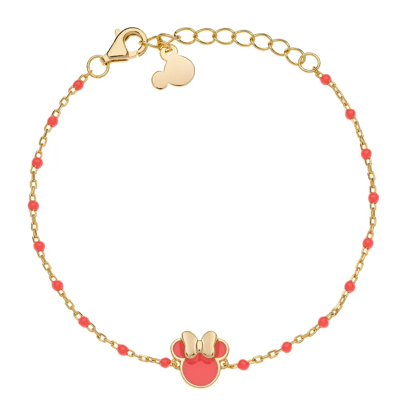 DISNEY Βραχιόλι Παιδικό Από Επιχρυσωμένο Ασήμι Minnie Mouse BS00077YL-55.CS