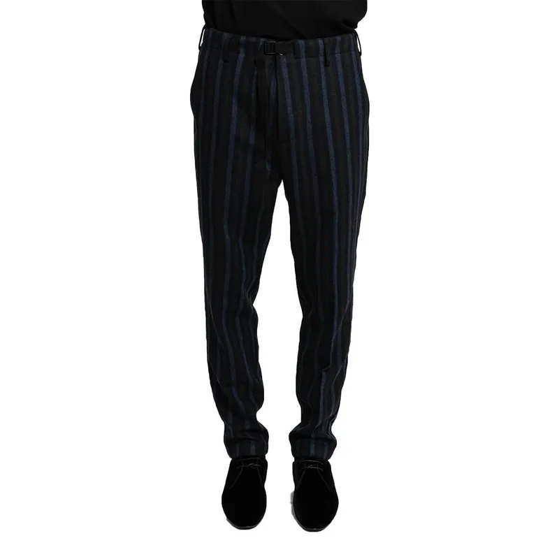 BEAUCOUP Ανδρικό Μπλε Buckled Belt Trousers