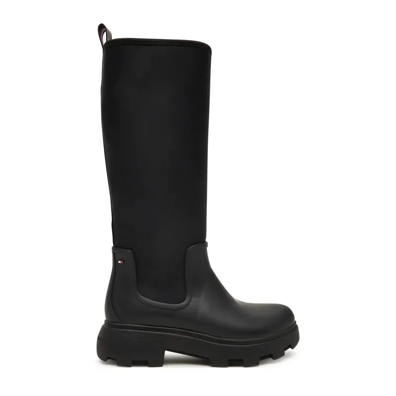 Γυναικείες Γαλότσες Tommy Hilfiger Rainboot Warm Lining FW0FW08973-BDS Μαύρες