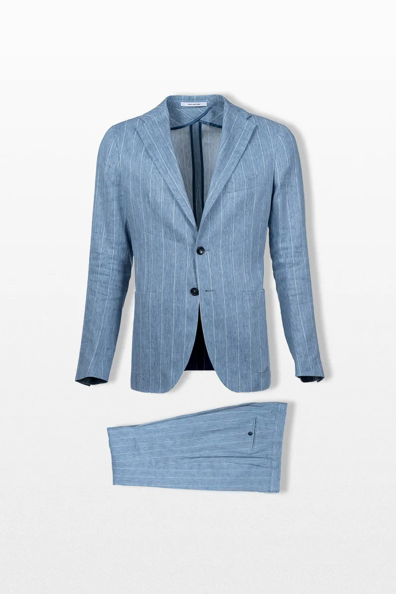 TAGLIATORE Ανδρικό Μπλε Two-Piece Tailored Suit