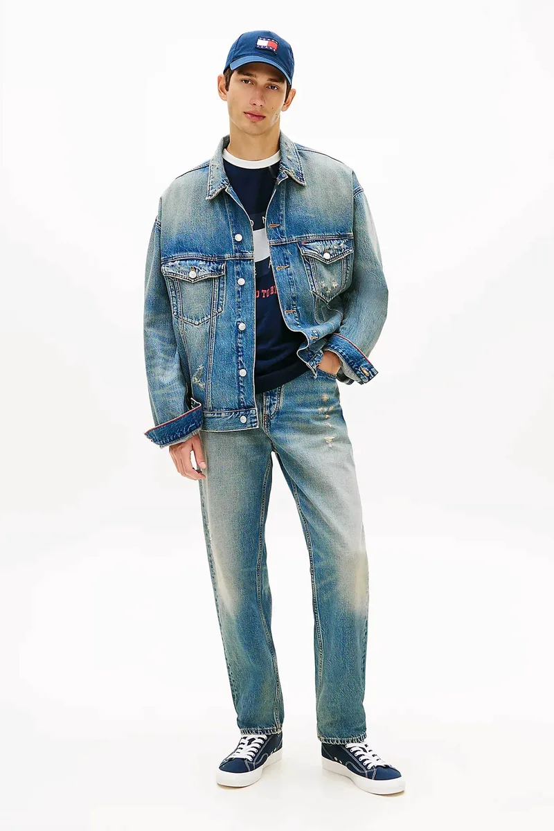 Tommy Jeans ανδρικό τζιν παντελόνι Tapered Fit "Sonny" - DM0DM22491 Denim Blue
