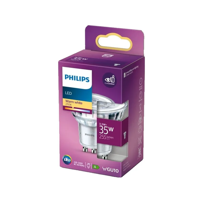 Spots Philips Ampoule led classic lumière blanche chaude