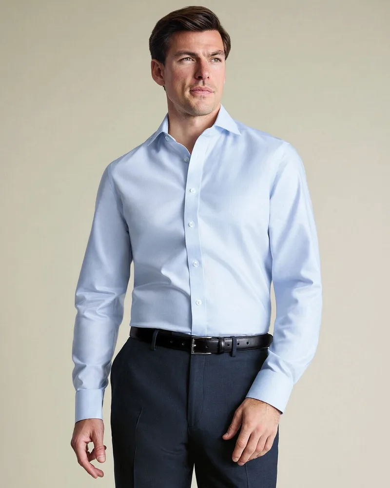 Charles Tyrwhitt Ανδρικό Πουκάμισο Non Iron Stretch Με Cutaway Γιακά