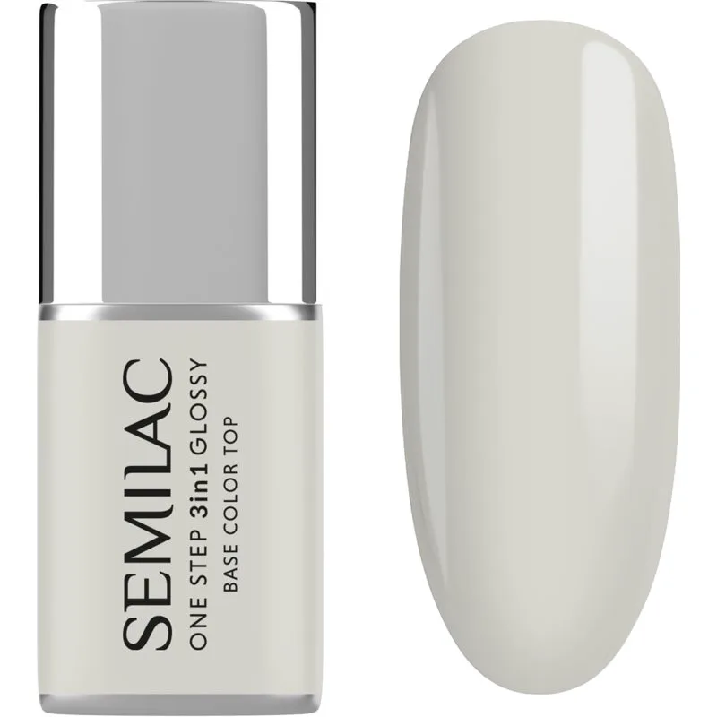 Semilac One Step 3in1 Glossy τζελ βερνίκι νυχιών απόχρωση 110 The White 7 ml