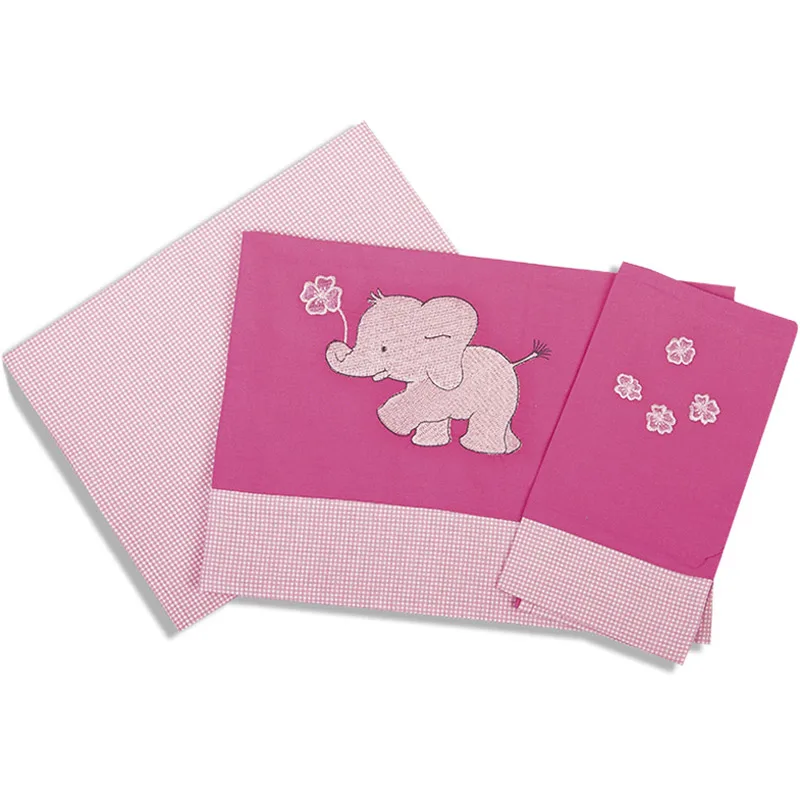 Σεντόνια Κούνιας Σετ Dimcol Elephant 122 Fuchsia 120x170