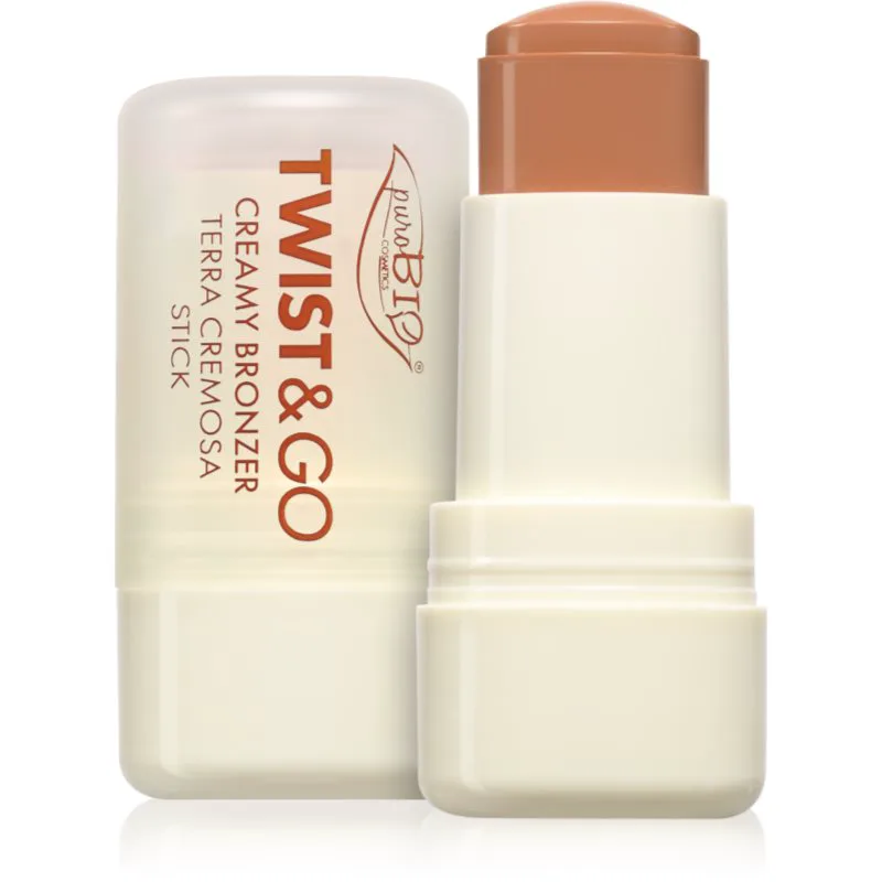 puroBIO Cosmetics Twist&Go κρεμώδες μπρονζερ σε στικ 02 Biscuit 5 γρ