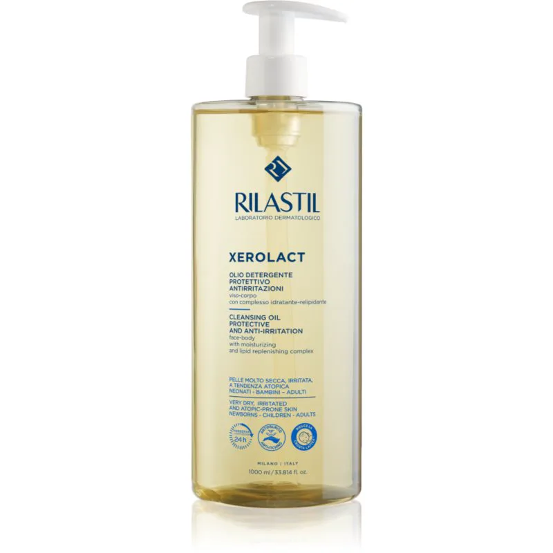 Rilastil Xerolact Cleansing Oil λάδι καθαρισμού για ξηρό και ατοπικό δέρμα 1000 ml