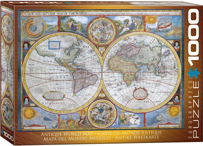 Puzzle 1000τμχ Antique World Map by John Speed