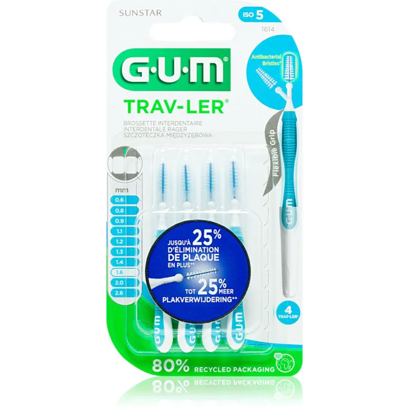 G.U.M Trav-Ler Interdental μεσοδόντια βουρτσάκια 1,6 mm 4 τμχ