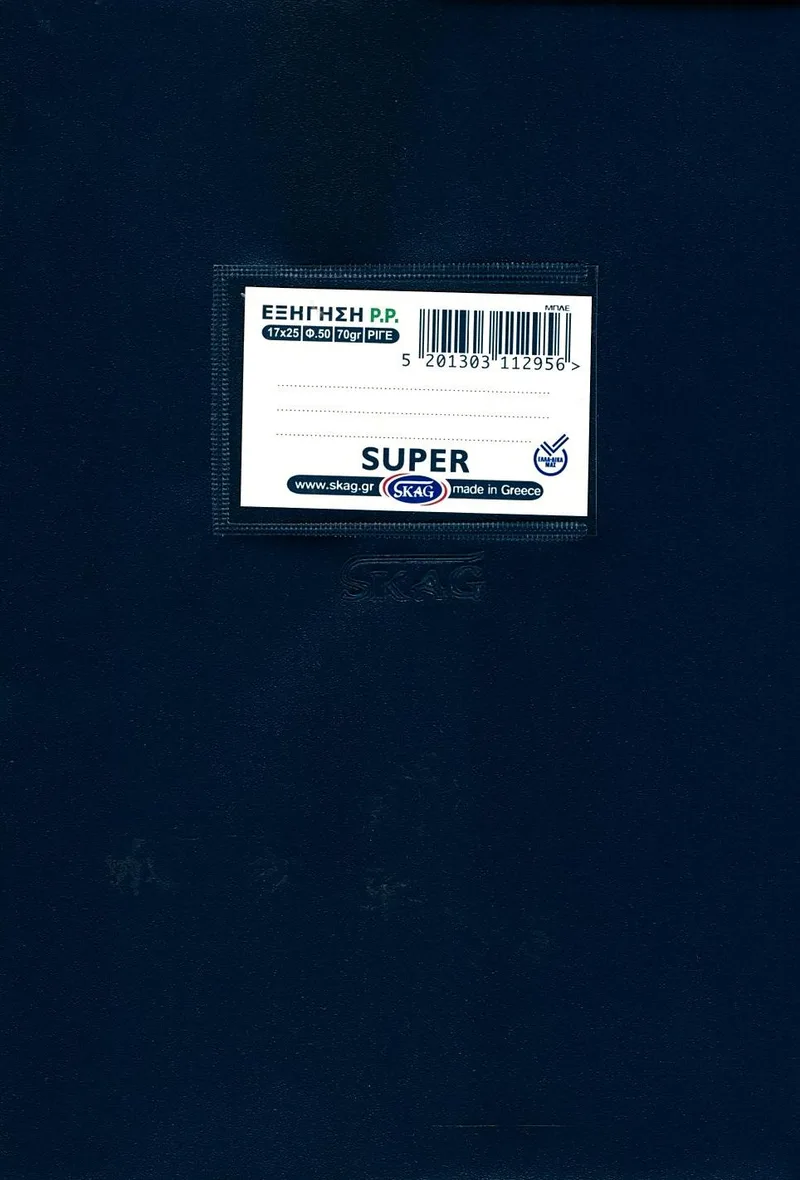 Τετράδιο καρφίτσα εξηγήσεων Ριγέ Skag Super 50 φύλλα 17x25 - Μπλε σκούρο