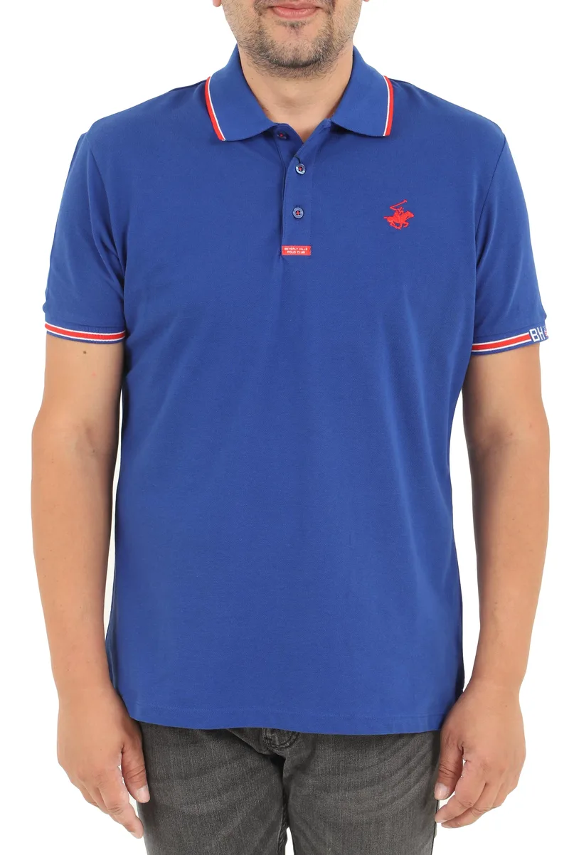 Μπλούζα Polo Beverly Hills Polo Club Πικέ Με Χρωματική Αντίθεση P42571-0273 Ανδρικό