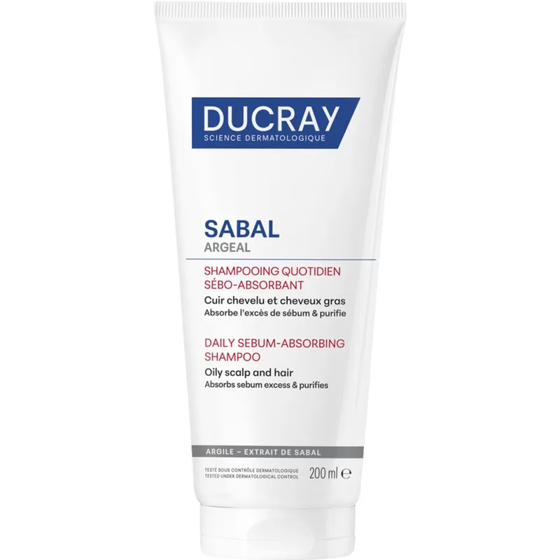 Ducray Sabal Argeal Daily Sebum Absorbing Shampoo Σμηγματο-Απορροφητικό Σαμπουάν Καθημερινής Χρήσης για Λιπαρό Τριχωτό & Μαλλιά 200ml