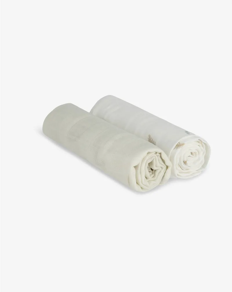 Σετ 2τμχ Πάνα Αγκαλιάς Bamboo-Βαμβακερή 70x70εκ. Εκρού Minene 12311005890OS (Χρώμα: Λευκό, Ύφασμα: 70% Bamboo-30% Cotton) - Minene - 12311005890OS
