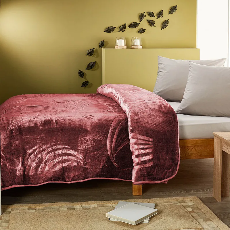 Κουβέρτα Βελουτέ Υπέρδιπλη 220x240 Whitegg ΚΒ70 Rouge 220x240