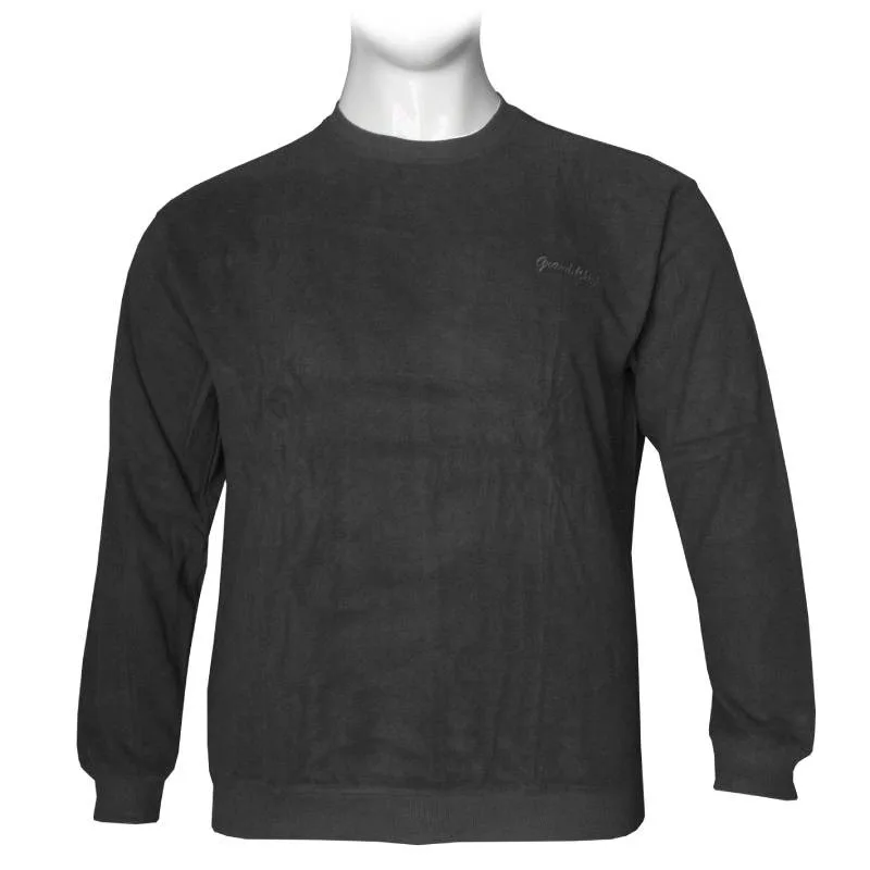 Μακρυμάνικη μπλούζα wool feel με suede λεπτομέρειες,της Leo Collection - Grey Melange