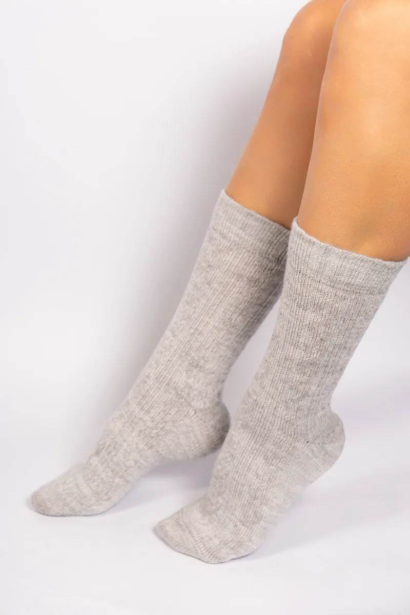 Κάλτσες γυναικείες knitted μάλλινες Soma SS6021-Γκρι