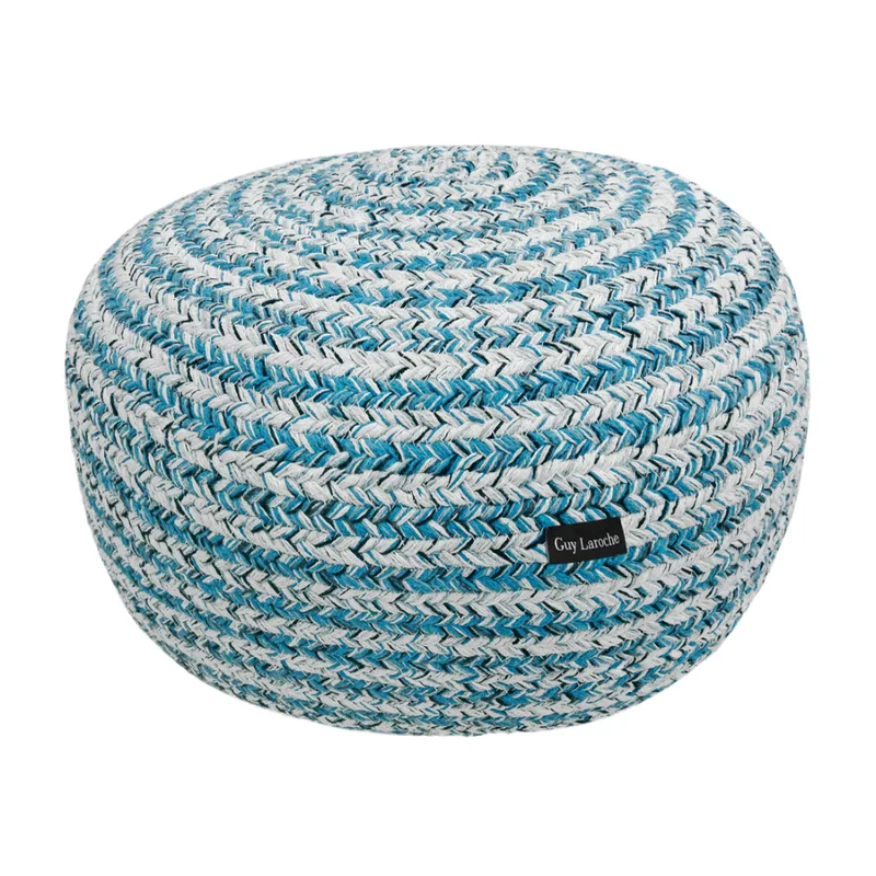 Πουφ (Φ50x25) Guy Laroche Ottoman Tonical Blue