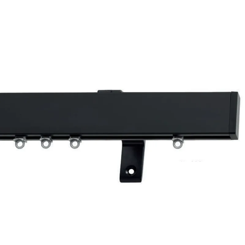 Σιδηρόδρομος Motulo 40mm με Lux Στηρίγματα 11cm σε Μαύρο (4.00m Σιδηρόδρομος Μονός)
