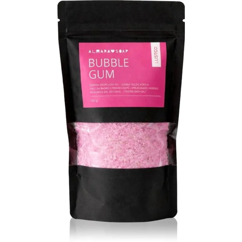 Almara Soap Bath Salt Bubble Gum χρωματιστό αλάτι για το μπάνιο 180 γρ