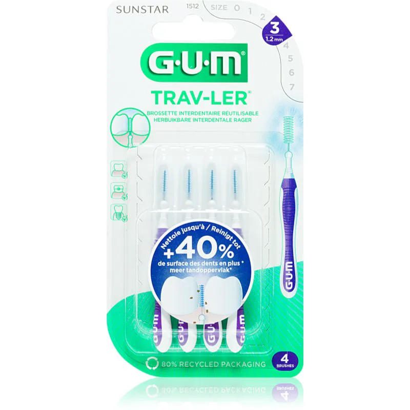 G.U.M Trav-Ler Interdental μεσοδόντια βουρτσάκια 1,2 mm 4 τμχ