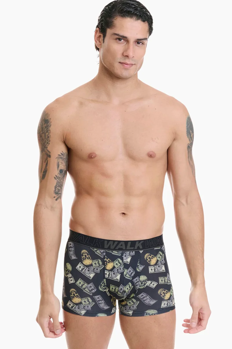 Walk ανδρικό μπόξερ με σχέδιο Cotton Stretch-W1754-9